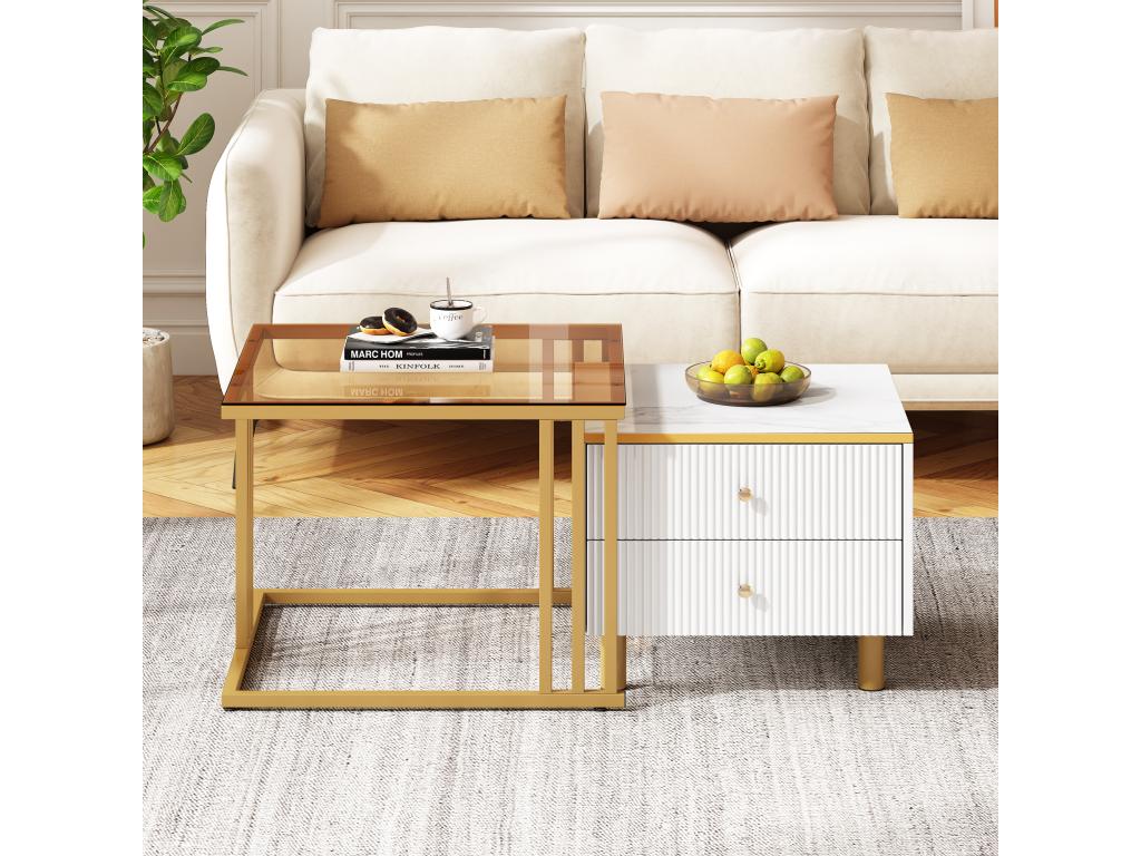 Mobili per la casa in metallo bianco, 59,5 x 60 x 45,6 cm