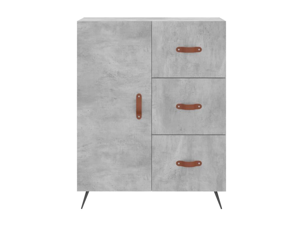 Credenza in legno ingegnerizzato grigio, 69,5 x 34 x 180 cm - dlz1766460012978