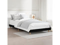 Struttura letto in legno ingegnerizzato nero, 90 x 190 cm