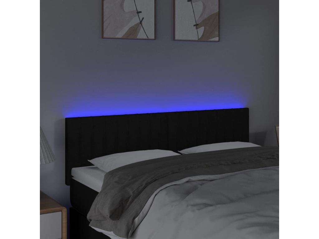 Letto in tessuto nero, 144 x 5 x 78 cm