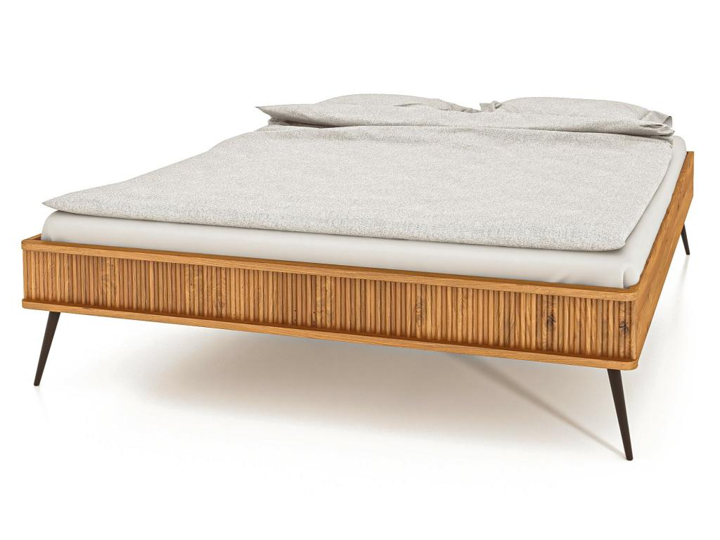 Struttura letto in legno di rovere naturale, 100 x 200 cm