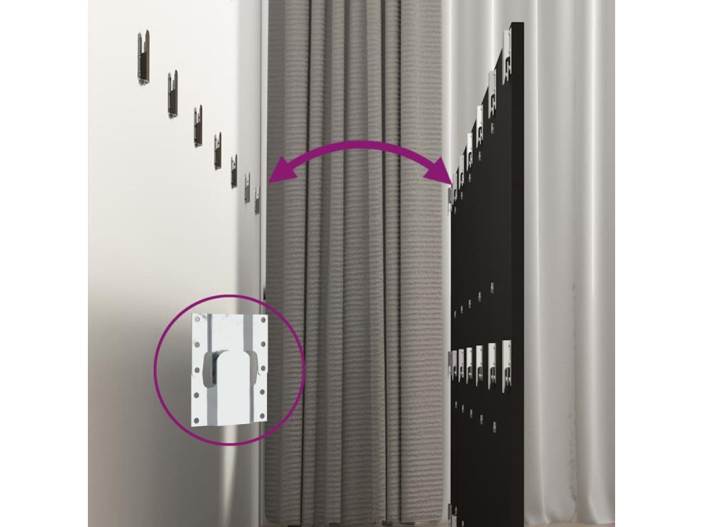 Letto in legno ingegnerizzato nero, 240 x 1,5 x 80 cm