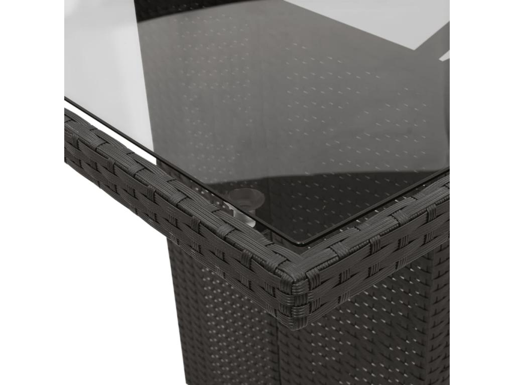 Mobili per la casa in vimini intrecciato in resina nera - dlz1766459507870