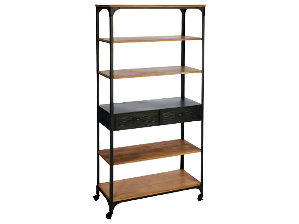 Libreria in legno di pino nero