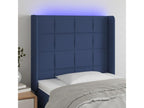 Letto in tessuto blu, 83 x 16 x 118 cm