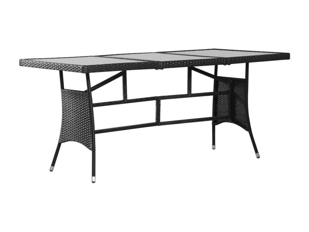 Mobili per la casa in vimini intrecciato in resina nera - dlz1766459605651