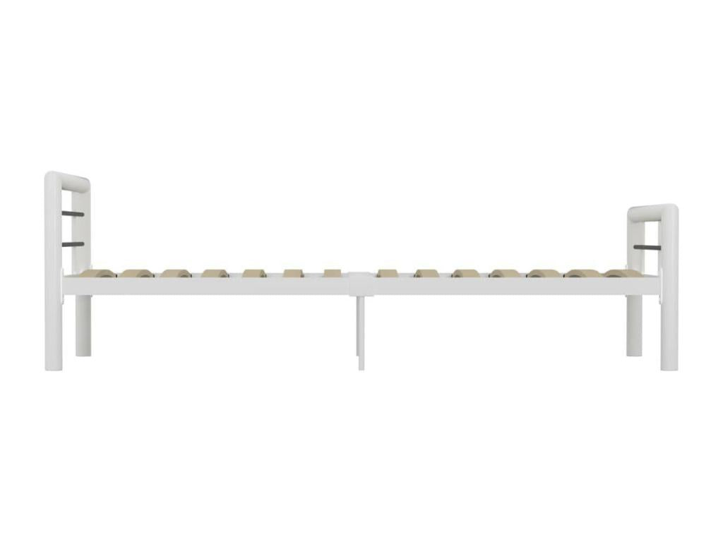 Letto in metallo bianco, 100 x 200 cm