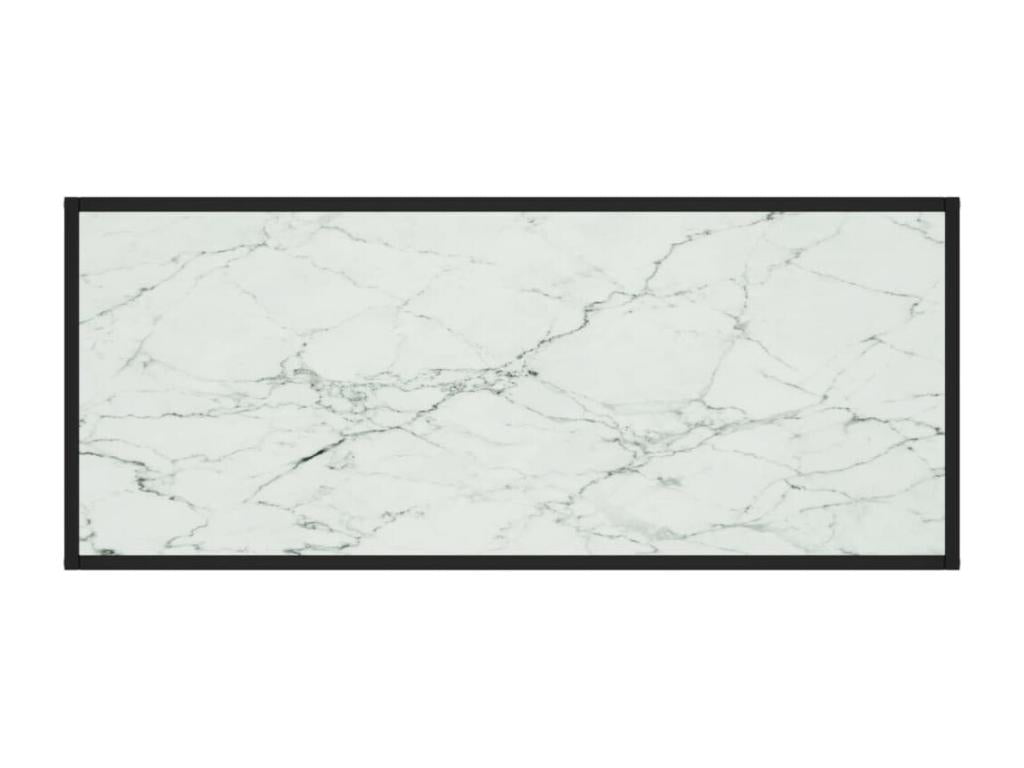 Tavolino da caffè in vetro nero, 120 x 50 x 35 cm