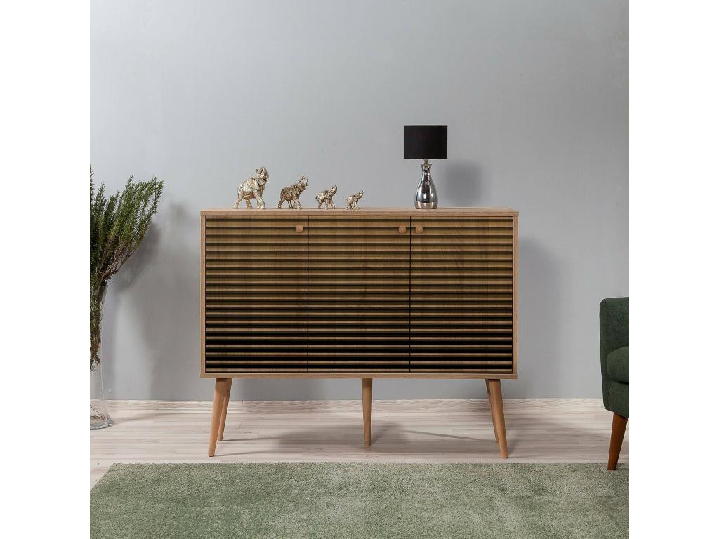 Credenza in legno di rovere beige