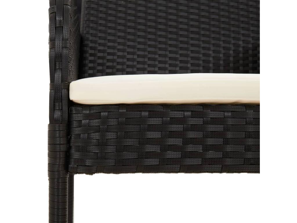 Mobili per la casa in vimini intrecciato in resina nera - dlz1766459507870