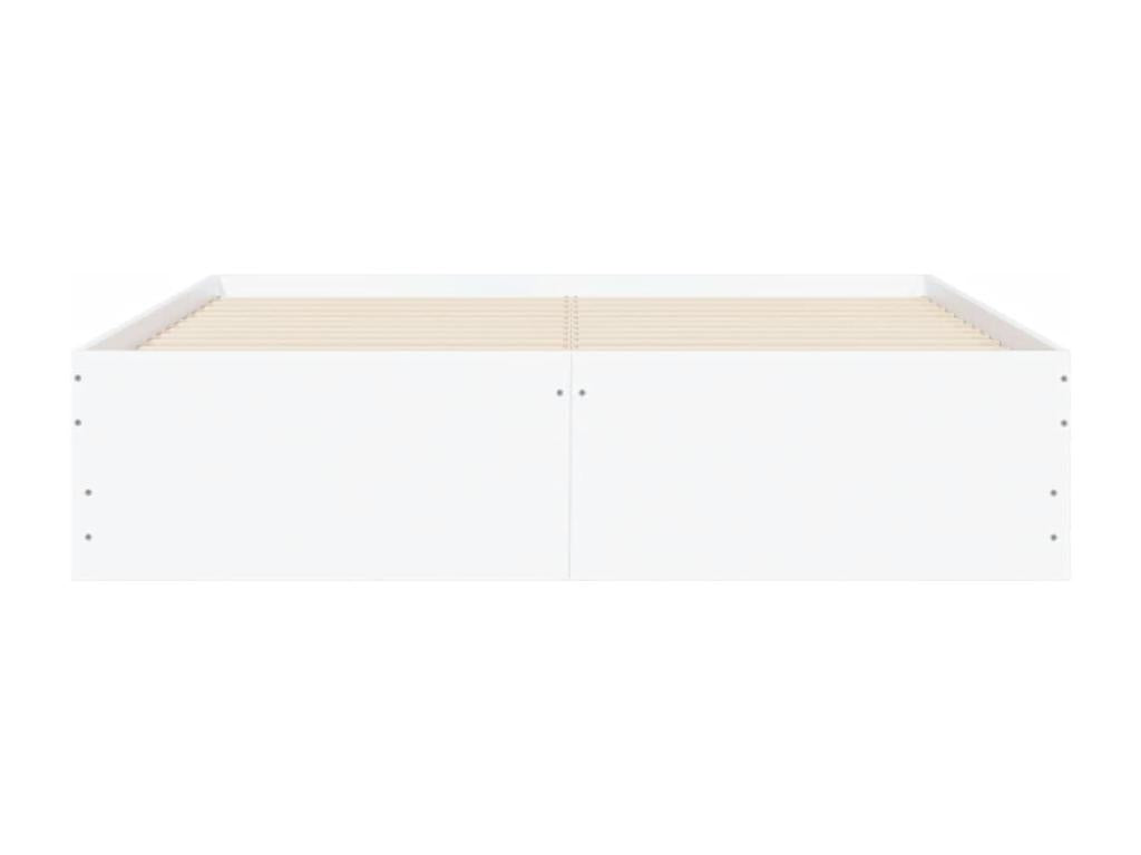 Struttura letto in legno ingegnerizzato bianco, 135 x 190 cm