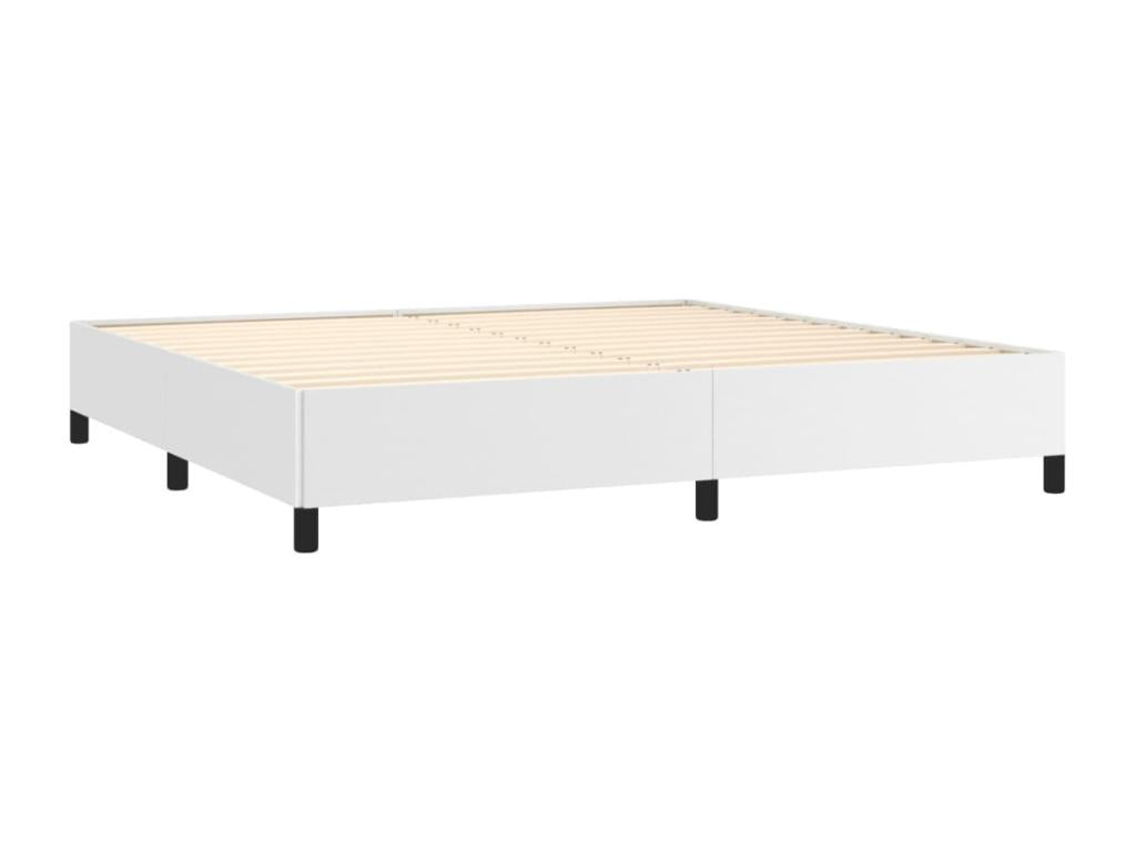 Struttura letto in similpelle bianca, 200 x 200 cm