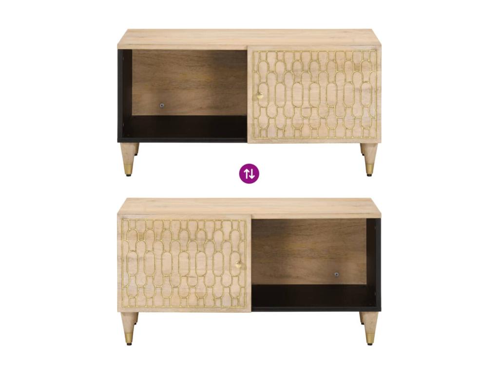 Tavolino da caffè marrone, 80 x 50 x 40 cm