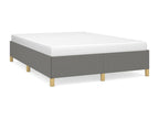 Struttura letto in tessuto grigio, 140 x 190 cm