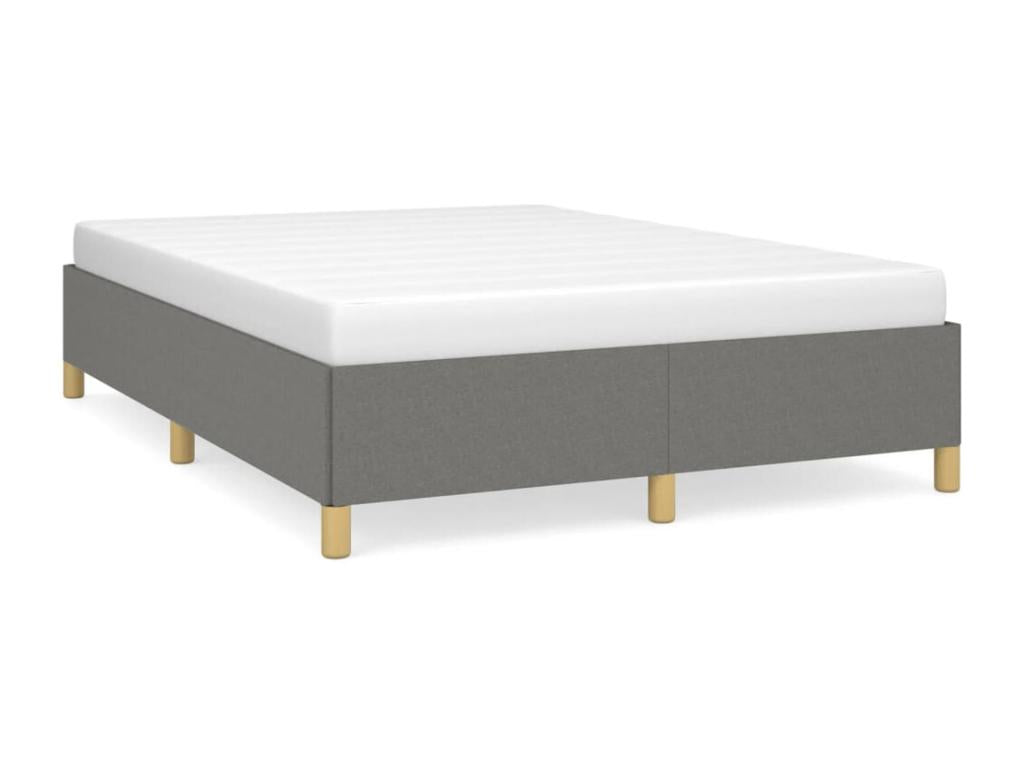 Struttura letto in tessuto grigio, 140 x 190 cm