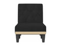 Chaise longue in velluto nero