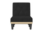 Chaise longue in velluto nero