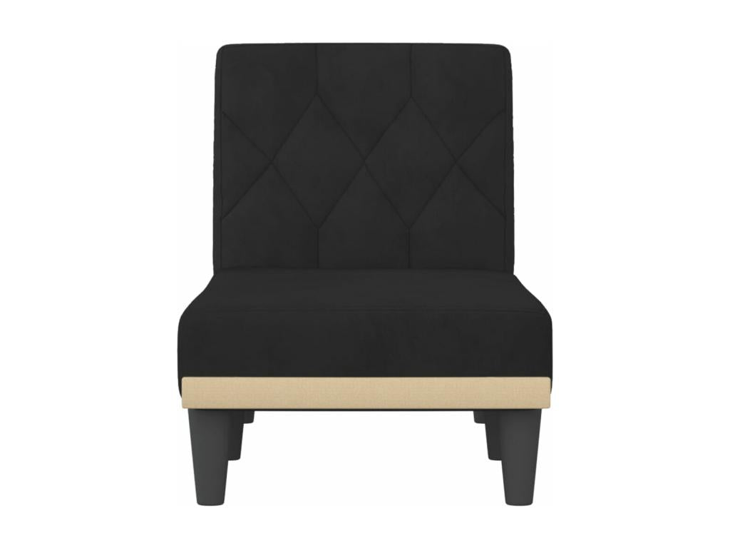 Chaise longue in velluto nero