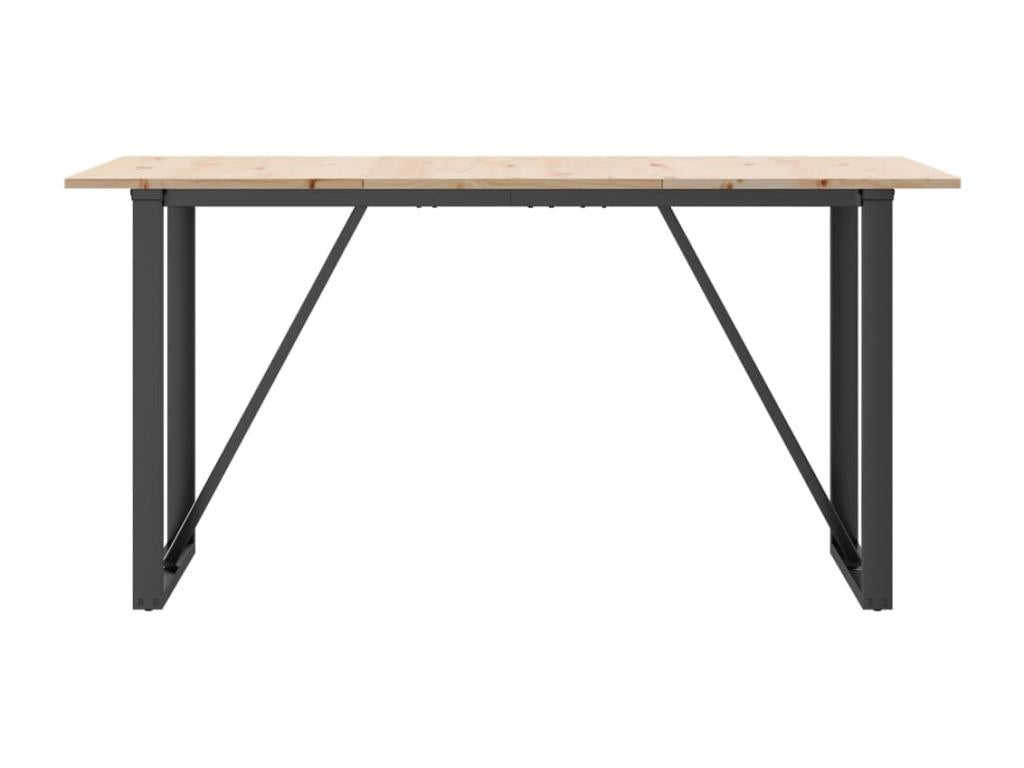 Tavolo da pranzo in legno di pino marrone, 140 x 80 x 75 cm