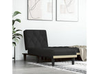 Chaise longue in velluto nero