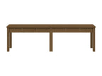 Panca in legno di pino marrone, 159,5 x 44 x 45 cm