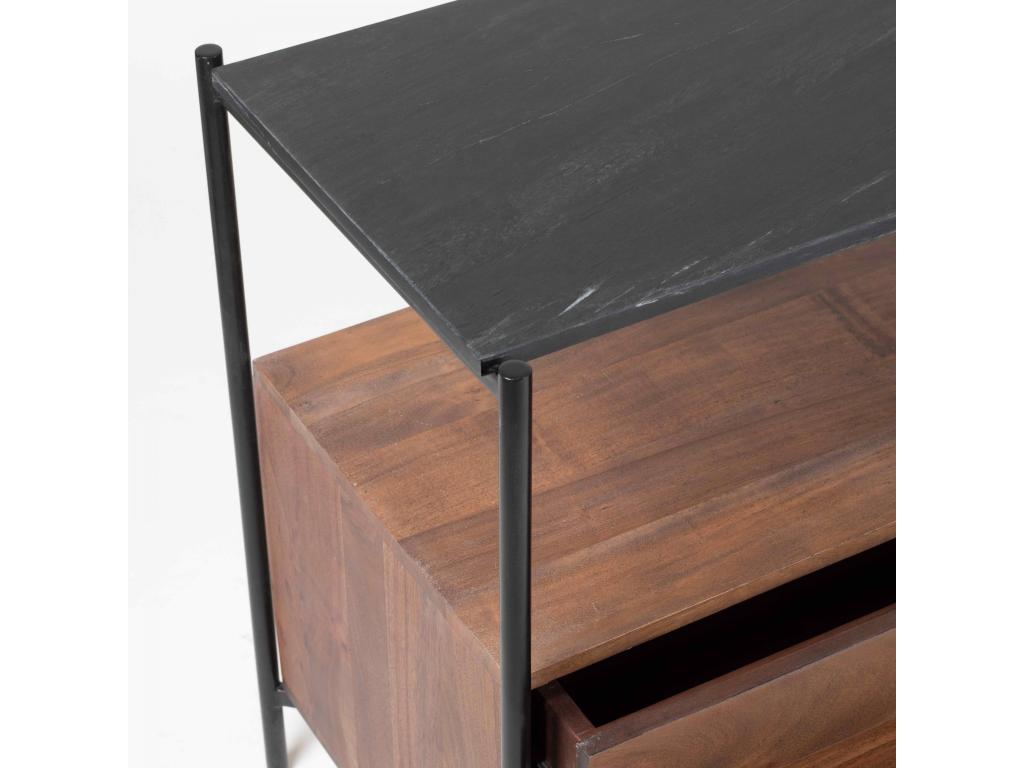 Mobile TV in marmo marrone