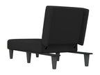 Chaise longue in velluto nero