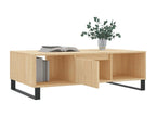 Tavolino da caffè in legno ingegnerizzato naturale, 104 x 60 x 35 cm