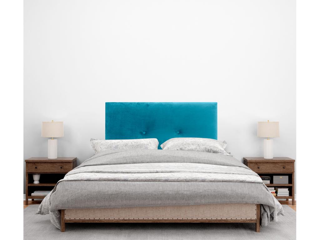 Letto in velluto blu, 90 x 105 cm