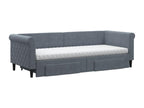 Letto in velluto grigio, 80 x 200 cm
