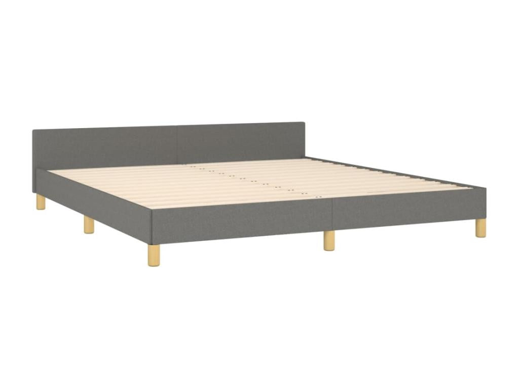 Letto in tessuto grigio, 160 x 200 cm - dlz1766459613122