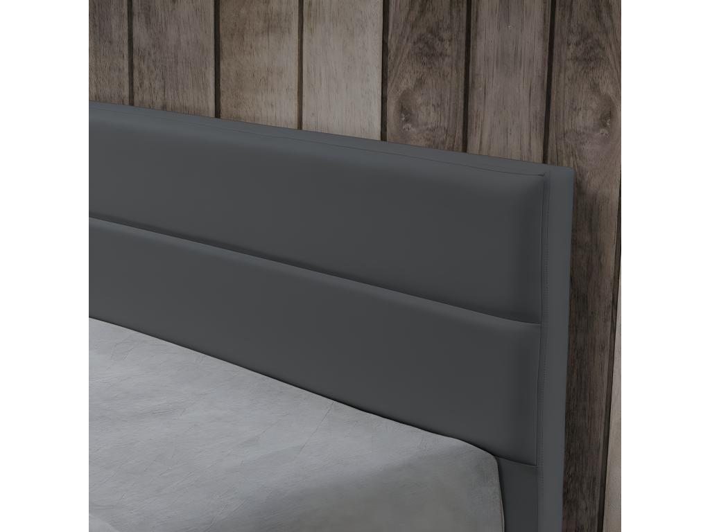 Letto grigio, 90 x 190 cm - dlz1766460007711