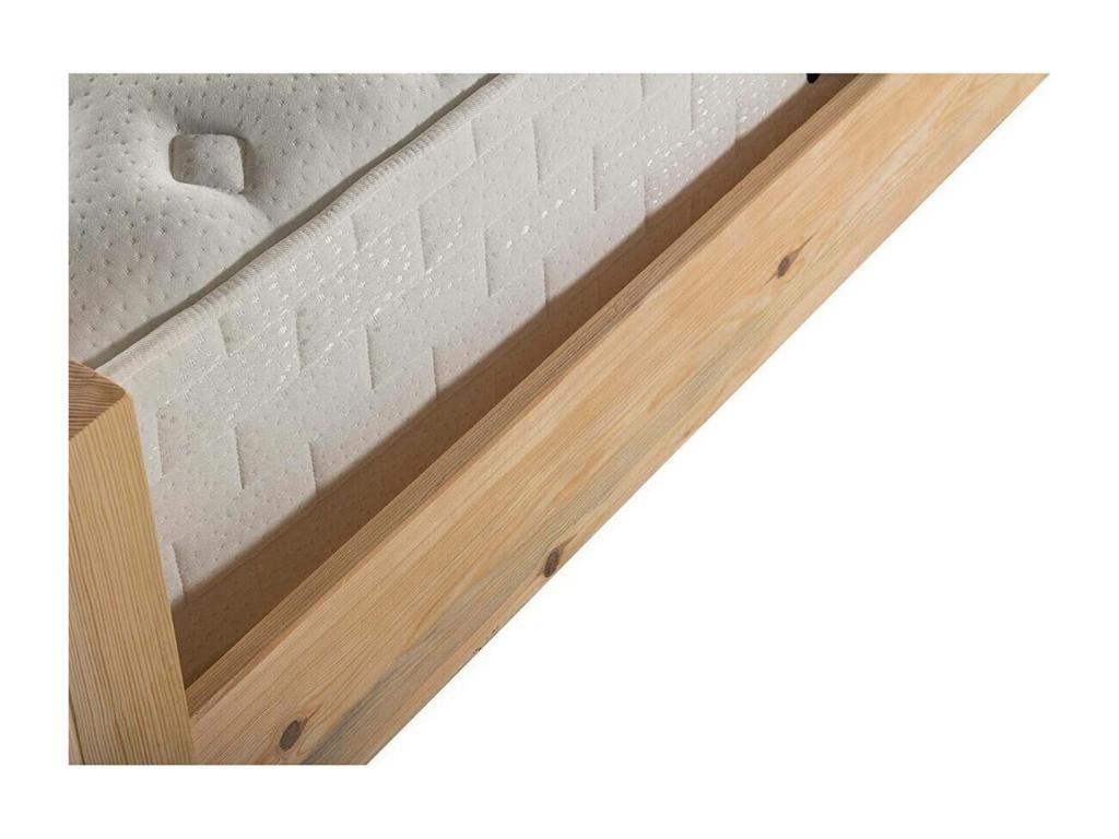 Letto in velluto rosso, 140 x 200 cm