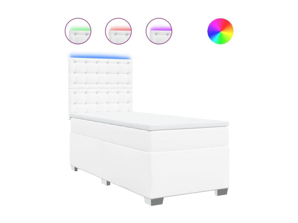 Materasso in similpelle bianca, 80 x 200 cm