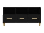 Mobile TV in legno ingegnerizzato nero, 102 x 36 x 50 cm
