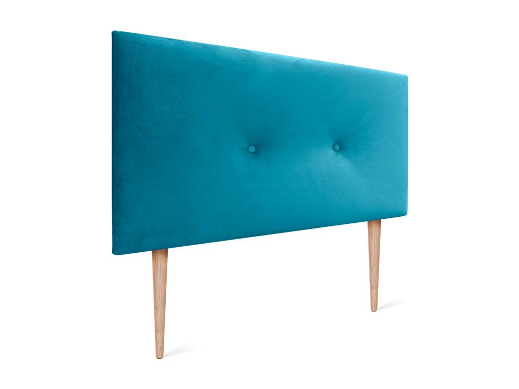 Letto in velluto blu, 90 x 105 cm