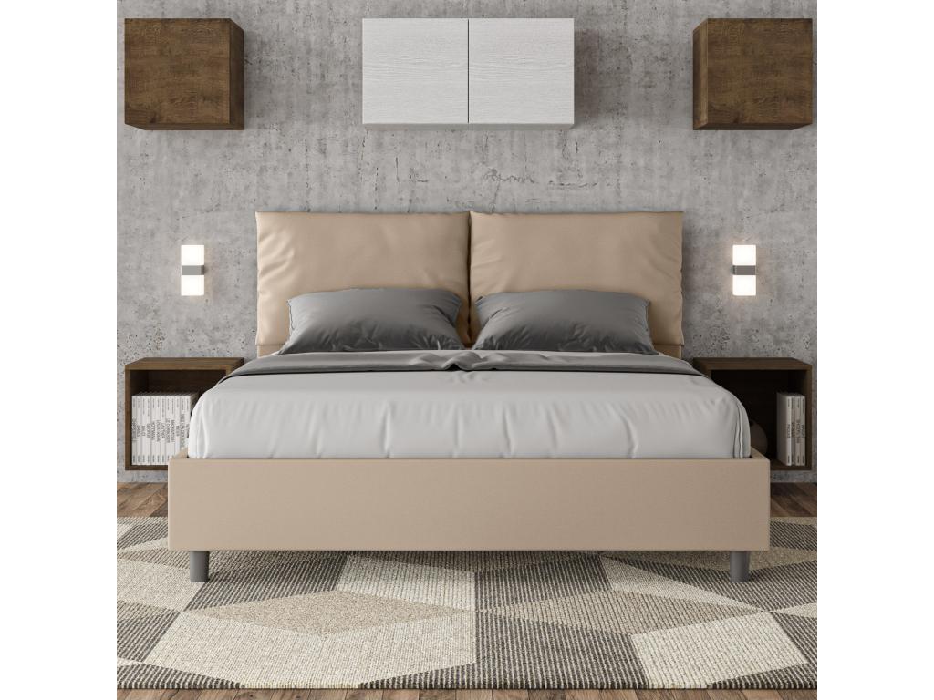 Letto in similpelle, 160 x 200 cm