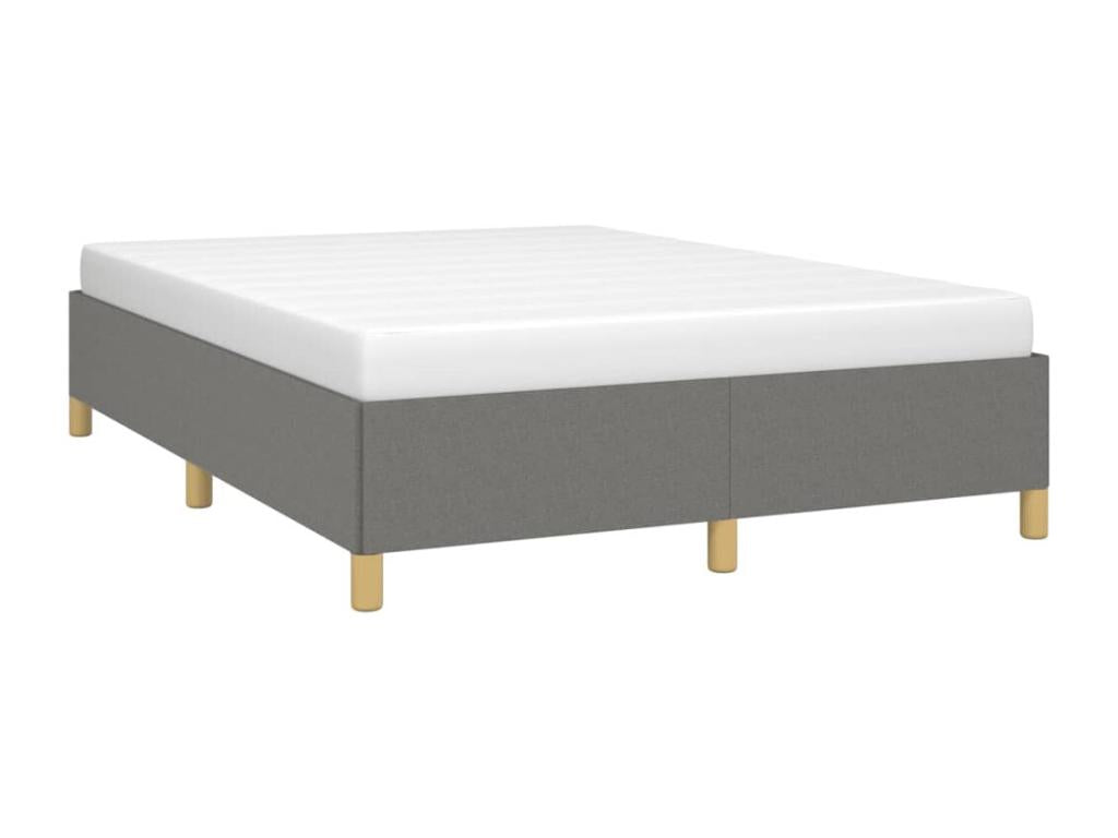 Struttura letto in tessuto grigio, 140 x 190 cm
