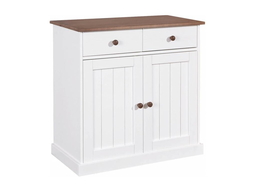 Credenza in legno massello bianco