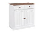 Credenza in legno massello bianco