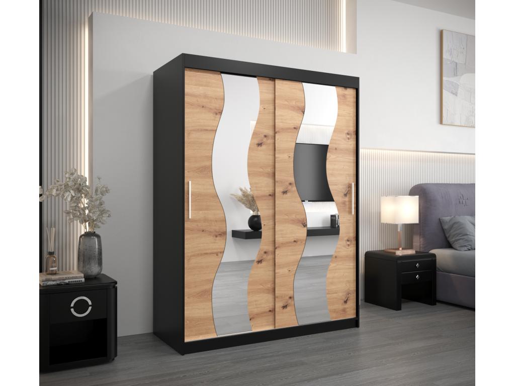 Armadio nero, 150 x 62 x 200 cm