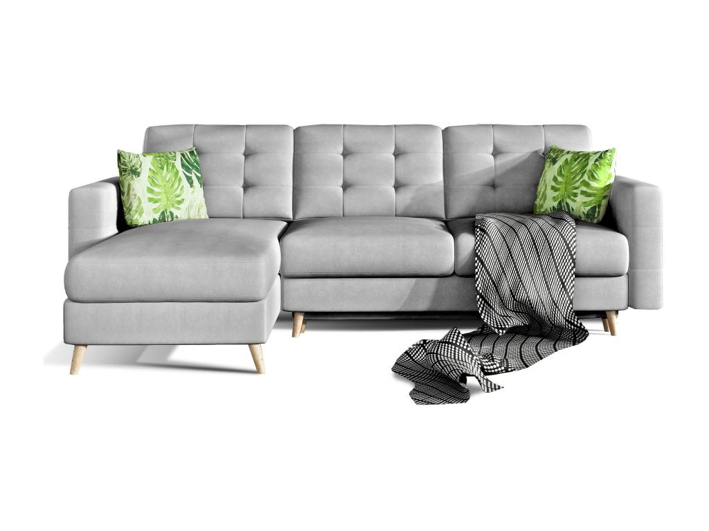 Divano letto in tessuto grigio