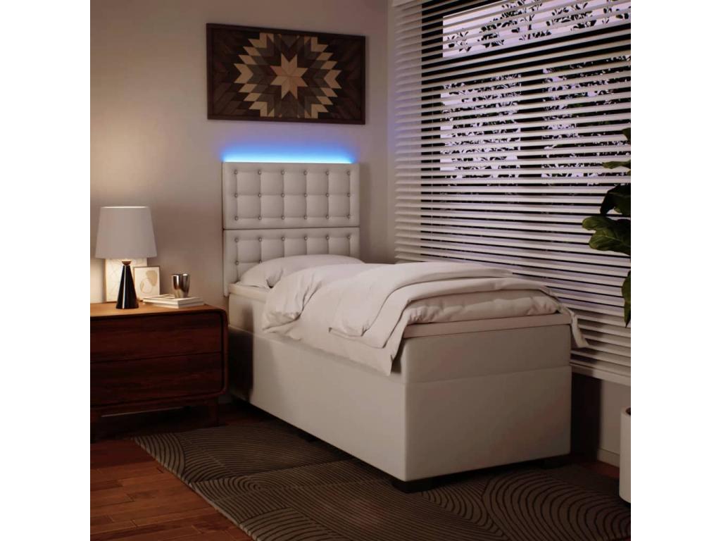 Materasso in similpelle bianca, 80 x 200 cm