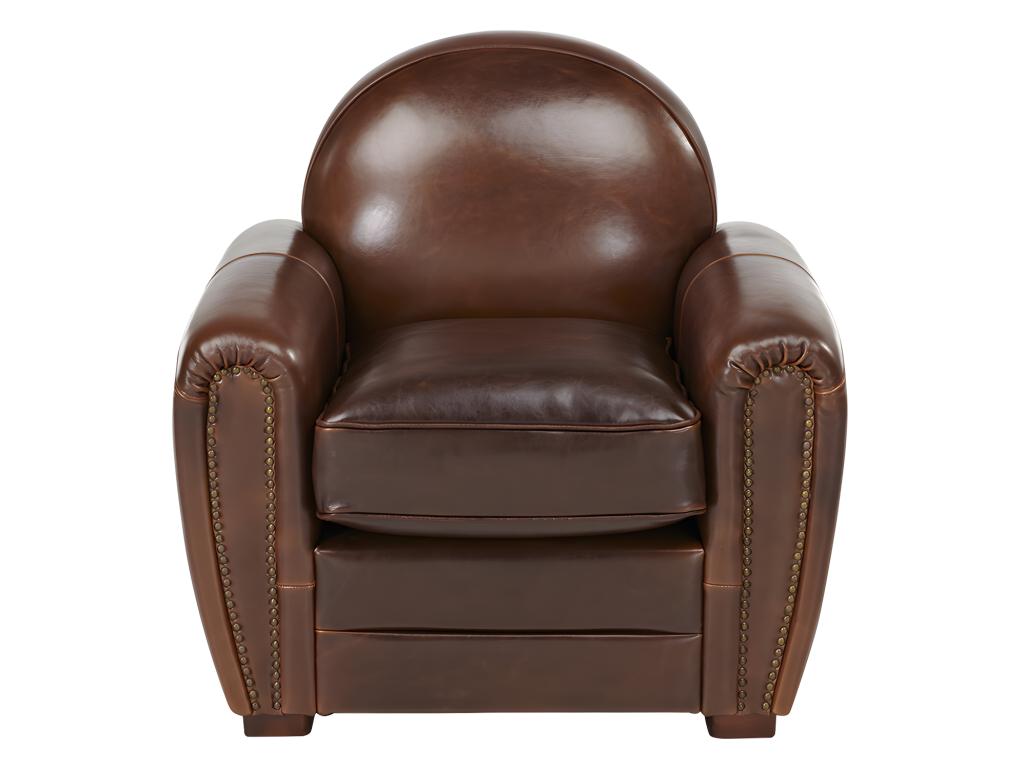 Poltrona in pelle marrone