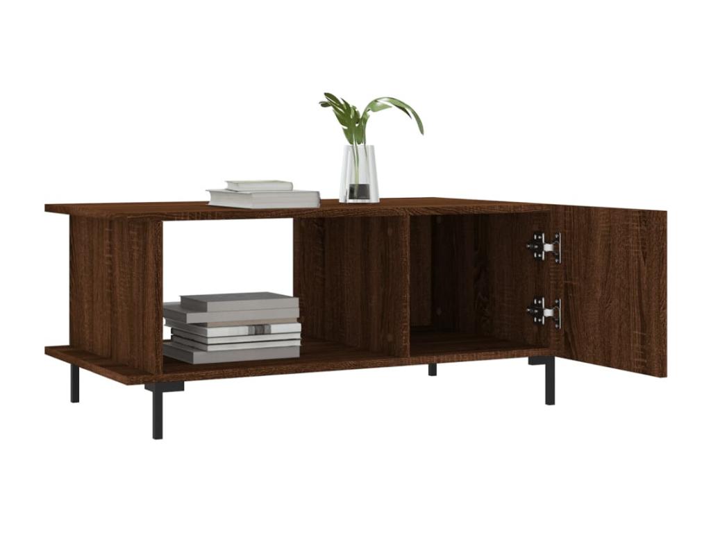 Tavolino da caffè in legno ingegnerizzato marrone, 90 x 50 x 40 cm