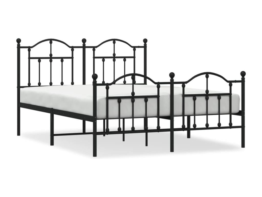Struttura letto in metallo nero, 140 x 190 cm