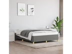 Struttura letto in tessuto grigio, 140 x 190 cm