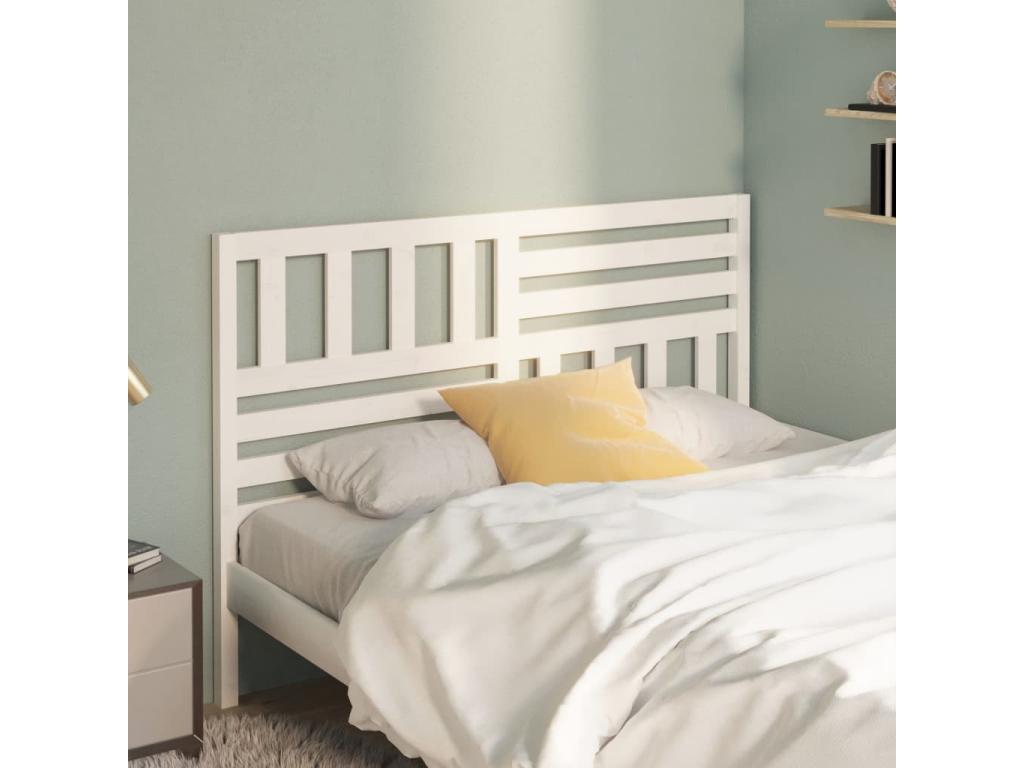 Letto in legno massello bianco, 141 x 4 x 100 cm