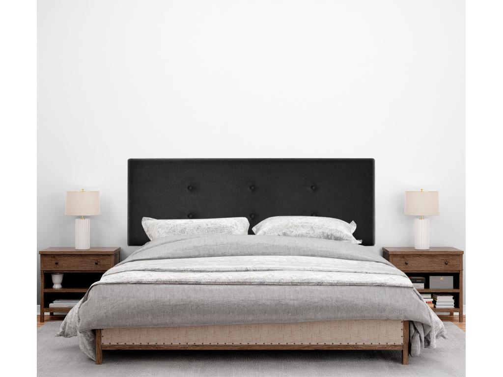 Letto in tessuto nero, 135 x 105 cm