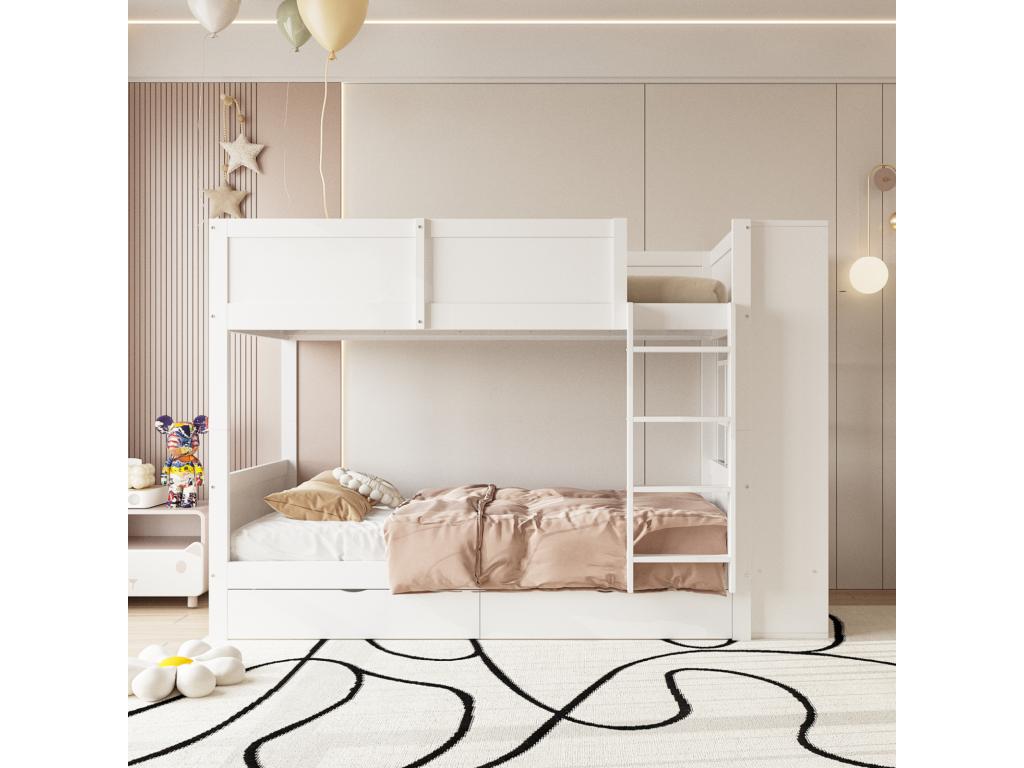 Letto bianco, 90 x 200 cm - dlz1766459787921